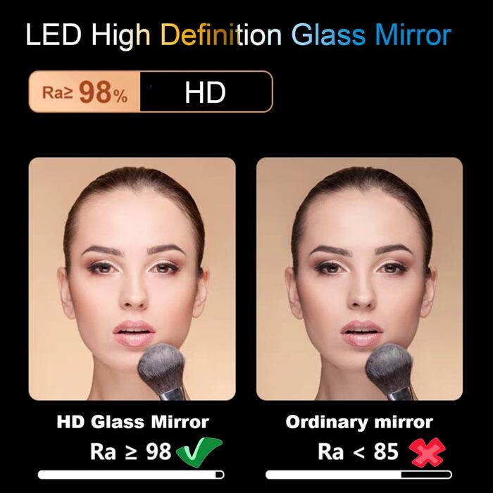 Дзеркало для ванної кімнати Eckspiegel, поворотне, овальне, з металевим каркасом, HD, захищене від вибухів, розміри 30x50 см, 35x60 см, 40x80 см, 50x80 см, колір чорний