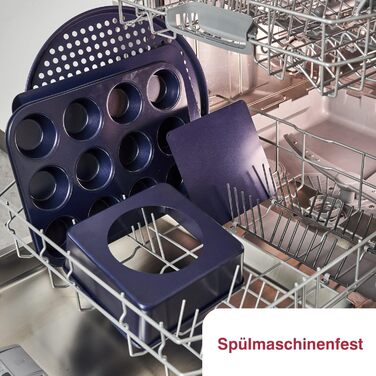 Форма для випічки Zyliss E980194 Springform, 23 см, з антипригарним покриттям, нержавіюча сталь, темно-синій колір, для маленьких тортів, сумісна з посудомийною машиною, 5 років гарантії