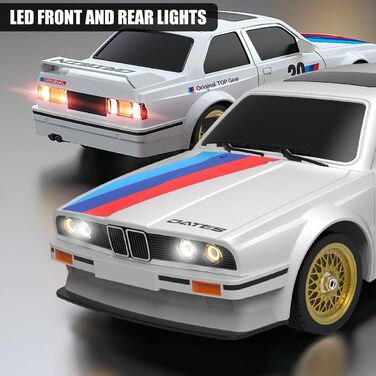 RC Дрифт-кар Mostop 1/16, 2.4GHz, 4WD, 30+ км/год, LED, 2 акумулятори, Білий