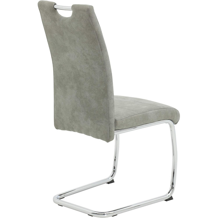 Крісло-гойдалка Hela Tische Flora, кухонне, сіре, з металевим каркасом, 42x57x98 см