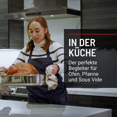 MEATER+ - Бездротовий смарт-термометр для м'яса з радіусом дії 50 м | Для духовки, гриля, сковороди та ротатерії | Ідеальний результат приготування м'яса через додаток