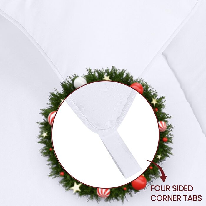 Ковдра Utopia Bedding 135x200 см, всесезонна, 370 GSM, дихаюча, стеганий наповнювач, супер м'яка (біла)