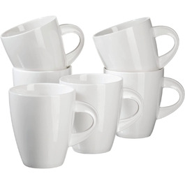 Кавові чашки серії Mser La Musica, набір з 6 кавових чашок, порцелянові, білі