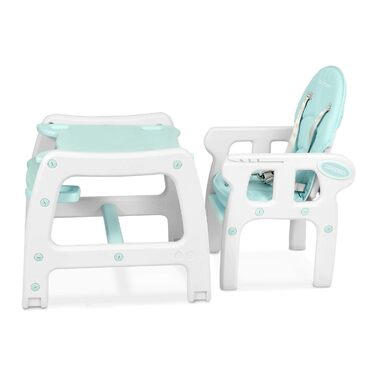 Дитячий стільчик Ricokids Sinco 5в1 - регульований, з функцією гойдання, 3 положення спинки (Турквіс)