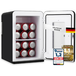 Міні-холодильник KS15: охолодження та підігрів, 15L, 230V/12V, для дому та авто, міні-бар