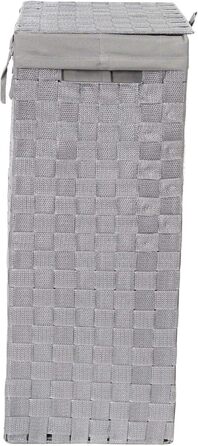 Кошик для білизни RAN6891 Stan з кришкою, ручками, плетіння, металевий каркас, знімне вкладиш з льону, 30 x 30 x 50 см, Колір: Коричневий