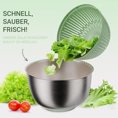 Салатниця-швидкоосушувач, 5 літрів, пластик, BPA-free