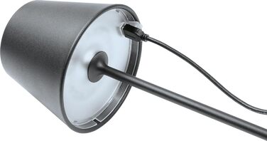 Торшер SCHWAIGER OTL200 - LED лампа, нічник, торшер для саду/інтер'єру, RGB, сенсорне управління, акумулятор, диммування, тепле світло, IP44, антрацит, пластик