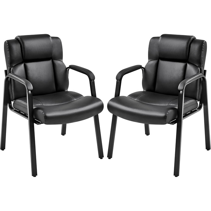 Крісла для офісу та конференцій Yaheetech (2 шт.) з підлокітниками, чорні