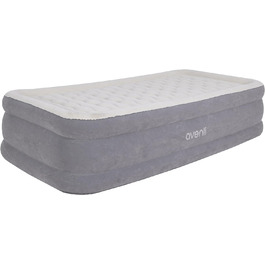Надувне ліжко AVENLI Самонадувний надувний надувний матрац Гостьове ліжко Односпальне ліжко для 1 особи 191 x 99 x 46 см із вбудованим вбудованим автоматичним насосом сірий