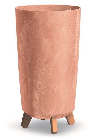 Плантатор BirnePower Gracia Slim 44,5 см – сучасний горщик для квітів з ніжками, бетонної текстури, стійкий до УФ-випромінювання та погодних умов, елегантний кашпо для балкона, саду, інтер'єру – антрацит (висота 36,5 см, теракота, бетон)