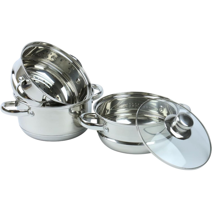 Пароварка Karl Hausmann 2.4L з нержавіючої сталі, 18 см, для індукційних плит