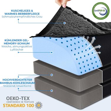 Підставка для ніг під стіл KingPavonini з гелевою піною пам'яті, 3 положення, зігріваюча сумка для ніг, підтримка спини, стегон та ніг, ергономічна підставка для офісного та геймінгового крісла (Чорний)