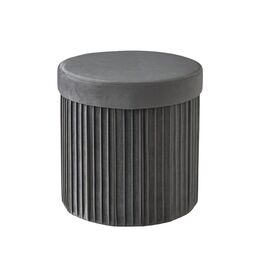 Relaxdays Пуф із оксамиту з об'ємом 30 літрів для зберігання