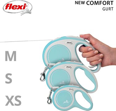 Гнучкий рулонний повідець New Comfort-Світло-блакитний-XS-3 м, 3 м (1 упаковка) синій 3 м (1 упаковка)
