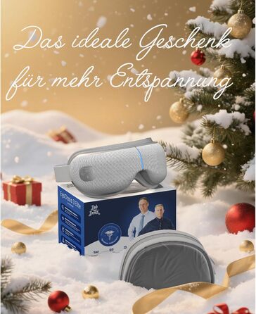 Масажер для очей BOB AND BRAD EyeOasis 3 Elite з підігрівом та охолодженням, маска для очей при мігрені, сухість очей, зняття стресу, покращення сну, сірий колір