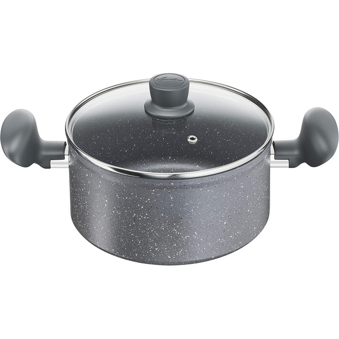 Набір посуду Lagostina Antea 8 предметів: каструлі та сковорідки, алюміній, сірий