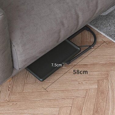 Складаний столик для ноутбука NICEME: регульована висота та кут нахилу, 43x43 см, чорний