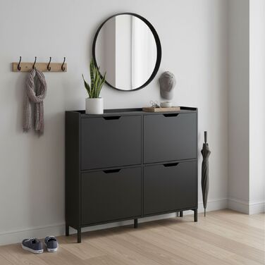 Зручний вузький органайзер для взуття Relaxdays з 4 відділеннями