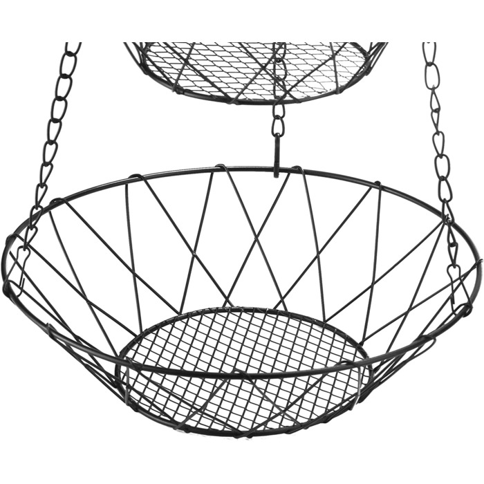 Підвісна кошик для фруктів com-four - підвісна кошик для фруктів-індивідуально регульовані підвісні Двоярусні Вішалки для кухні - підвісна кошик для фруктів