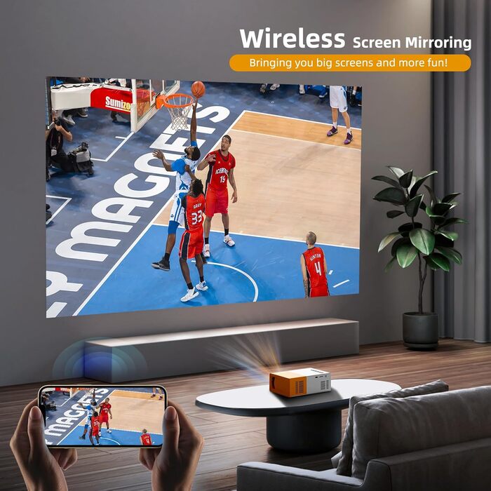 Міні-проектор PVO YG300ProMax: портативний, для мультфільмів, дитячий подарунок, для кінотеатру вдома, LED відеопроектор з можливістю підключення через кабель