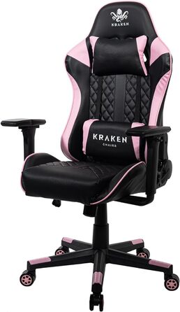 Дитяче ігрове крісло KRAKEN CHAIRS чорно-рожеве