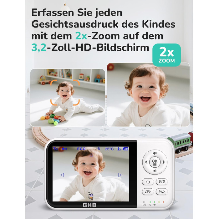 Відеоняня GHB з камерою та LCD-екраном 3.2