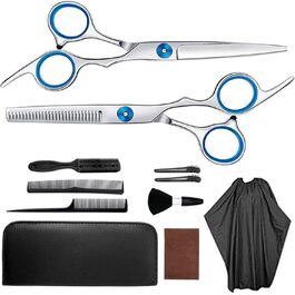 Ножиці для стрижки волосся SUOXU SX-013, нержавіюча сталь, набір з 11 ножиць для стрижки волосся, для жінок і чоловіків, макс. 65 символів