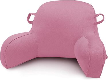 Лежак-подушка для читання, м'який лежак з підлокітниками для дорослих та дітей, рожевий