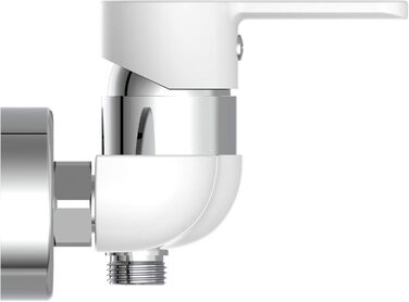 Змішувач для ванни EISL DIZIANI, однорегуляторний, з перемикачем душ/ванна, хром/білий