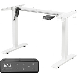 Електричний регульований стіл MAIDeSITe T1 Pro (білий) з 4-ма пам'ятями, міцний мотор та стійка металева база