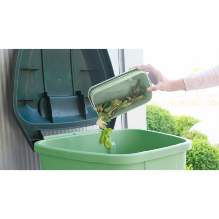 Контейнер для харчових відходів Brabantia Dish Washing + Organising 1,8 л зелений (215803), Зелений, 1800