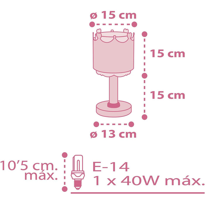 Дитяча настільна лампа Dalber Маленька королева Принцеса Корона, 61101, E14