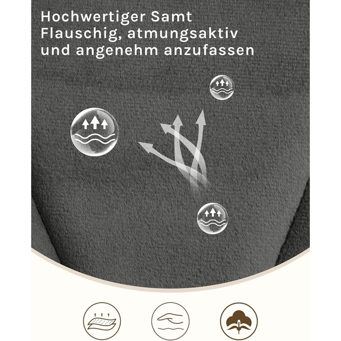 Крісла для їдальні Lestarain з підлокотниками, для кухні, вітальні, оббивка з велюру, металевий каркас, ергономічний дизайн, темно-зелений колір (темно-сірий), набір 2 шт.