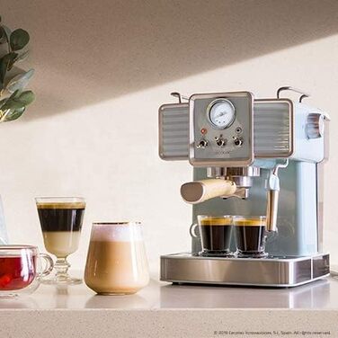 Кавомашина Cecotec Cumbia Power Espresso 20 Barista Aromax: 2900 Вт, 2 системи нагріву, 20 бар, манометр, подвійний фільтр