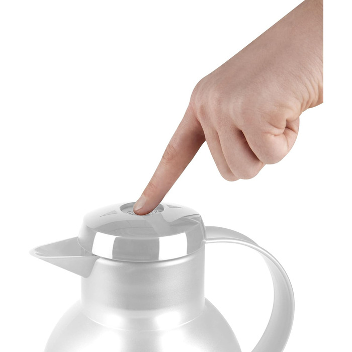 Термос Emsa Samba 1 л з Quick Press, білий, з ізоляцією, 12 год гарячий, 24 год холодний