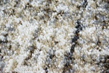 Килим-мрія дизайнера килим для вітальні сучасні абстрактні лінії коричнево-кремовий мелірований розмір (80x150 см, кремово-коричневий)