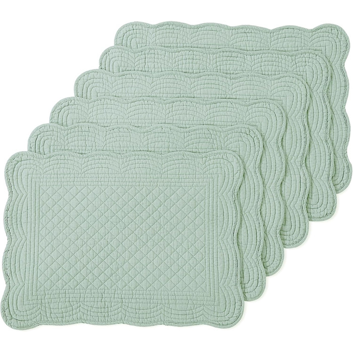 Підставки під тарілки MABOZOO, 6 шт., бавовна, миючіся, для кухні та обіднього столу, зелені