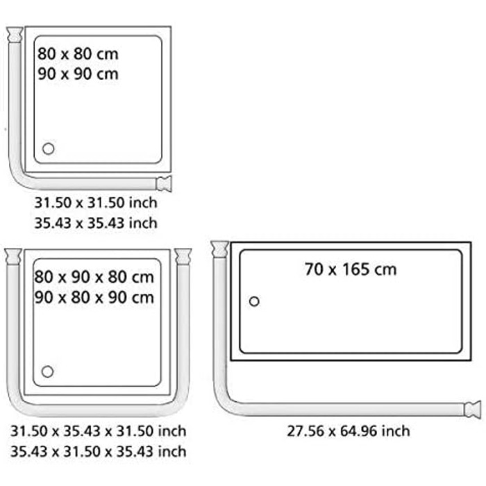 Душова штанга WENKO Angle, 3 комбінації, свердління, в т.ч. кріплення, нержавіюча сталь, хром срібло