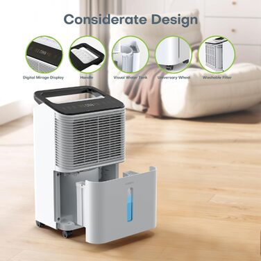 Електричний осушувач повітря 16л/день з автоматичним режимом, таймером та індикатором вологості