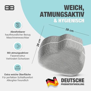 Підтримка для колін та ніг BACK BODYGUARD для тих, хто спить на боці - подушка для ніг та колін з чохлом - подушка для підтримки тіла для дорослих