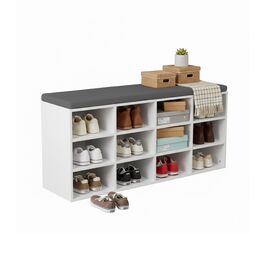 Підставка для взуття Relaxdays з м'яким сидінням та відкритими полицями