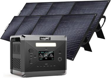 Портативна електростанція SOLARPLAY 2400 Вт, сонячний генератор 2160 Втгод, 12 підключень, гарантія 5 років