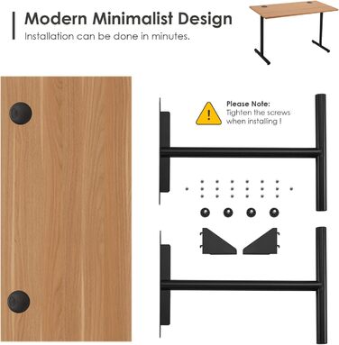 Бренд Domopolis Письмовий стіл Movian Plain, бук/чорний, 120x60x73.6 см