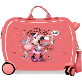 Дитяча валіза Disney Minnie Lovin Life, рожева, 50 x 39 x 20 см, жорстка комбінована застібка з ABS, 34 л, 1,8 кг, 4 колеса, ручна поклажа, рожева, дитяча валіза