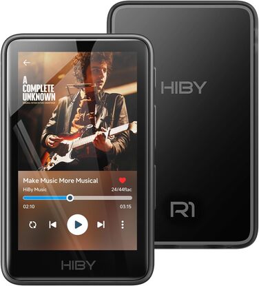 HiBy R1 HiFi MP3 плеєр з Bluetooth 5.1, сенсорним екраном, підтримкою Tidal, Qobuz, DSD, PCM, без втрати якості, Hi-Res Audio, MSEB тюнінгом, розширенням пам'яті до 2 ТБ
