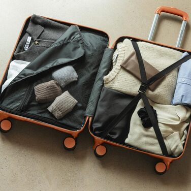 Набір валіз NUMADA Upfly T10 ABS: 3 шт. (55x40x20, 66x44x26, органайзер). Міцний та надійний багаж.