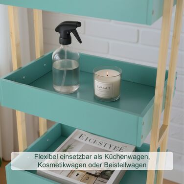 Сервісний столик Relaxdays на 4 ярусах з бамбука