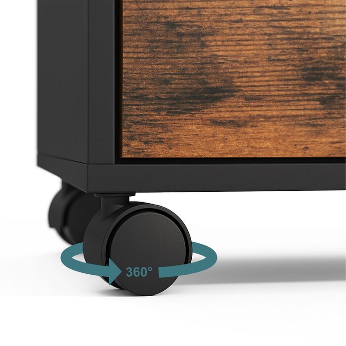 Роликовий контейнер Relaxdays з 2 висувними ящиками та 4 відділеннями