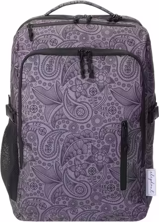 Рюкзак Elephant Fly Legends XL 45 л для ручної поклажі, антивор, відділення для ноутбука, сіро-пейслі, для літака, автобуса